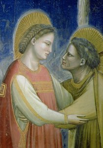 Die Heimsuchung (Detail) von Giotto di Bondone