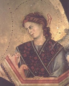 Engel aus Madonna und Kind auf dem Thron (Detail) (Altarbild)
