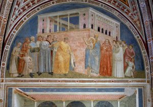 St. Franziskus verzichtet auf seine weltlichen Güter, aus der Bardi-Kapelle, um 1320