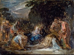 Kreuzabnahme, von Giovanni Carnovali genannt Piccio von Giovanni Carnovali