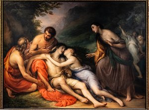 Aminta erwacht in Silvias Armen, ca. 1832-33