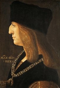 Porträt von Kaiser Maximilian I., 1459-1519 von Giovanni Ambrogio de Predis