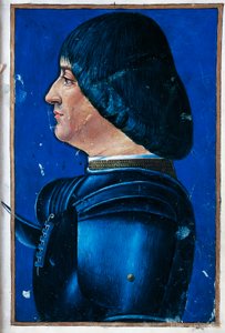Porträt von Ludovico Maria Sforza, Moro von Giovanni Ambrogio de Predis