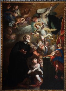 Erscheinung des Kindes vor San Filippo Neri (1687) von Giovanni Andrea Carlone