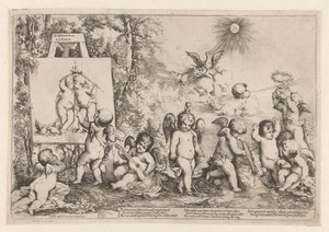 Allegorie mit Putti von Giovanni Andrea Podesta