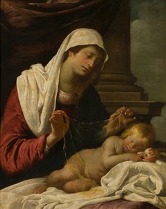 Die Madonna mit schlafendem Kind