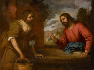 Christus und die Frau von Samaria, um 1635 von Giovanni Andrea di Ferrari