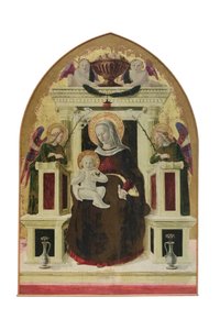 Madonna und Kind auf dem Thron mit Engeln von Giovanni Angelo d