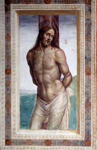 Christus an der Säule (Fresko) von Giovanni Antonio Bazzi Sodoma