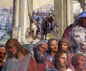 Wie Benedikt die jungen Römer Maurus und Placidus trifft (Detail)
