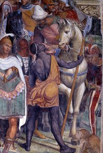 Wie Benedikt die zwei jungen Römer Maurus und Placidus trifft (Detail)
