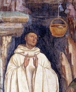 Wie der Dämon die Glocke von Benoits Korb zerbrach (Detail) von Giovanni Antonio Bazzi Sodoma