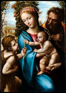 Die Heilige Familie mit Johannes dem Täufer als Kind von Giovanni Antonio Bazzi Sodoma