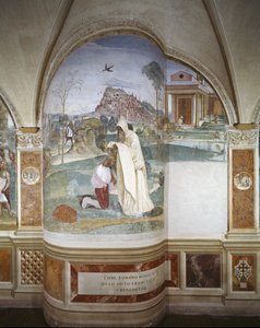 Der Mönch Romano gibt Benedikt das Einsiedlergewand von Giovanni Antonio Bazzi Sodoma