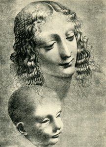 Köpfe der Jungfrau und des Kindes von Giovanni Antonio Boltraffio