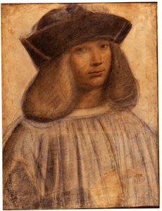 Porträt von Francesco Melzi (ca. 1491-1570), italienischer Maler, Schüler und Begleiter (Liebhaber) von Leonardo da Vinci von Giovanni Antonio Boltraffio