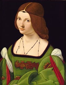 Porträt einer Dame (post restauration) von Giovanni Antonio Boltraffio