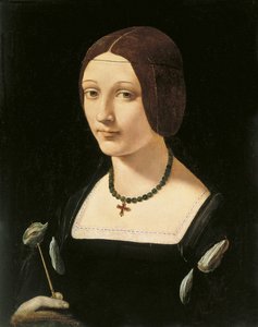 Porträt einer Dame als Heilige Lucia von Giovanni Antonio Boltraffio