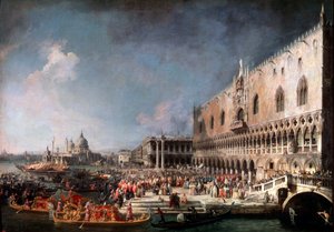 Ankunft des französischen Botschafters in Venedig, 1725-1726 von Giovanni Antonio Canal