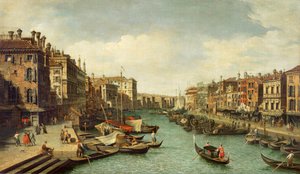 Der Canal Grande in der Nähe der Rialtobrücke, Venedig, ca. 1730