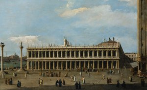 Die Bibliothek und die Piazzetta, Venedig, vom Dogenpalast aus