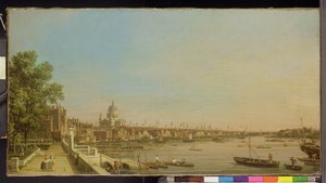 Die Themse von der Terrasse des Somerset House in Richtung St. Paul