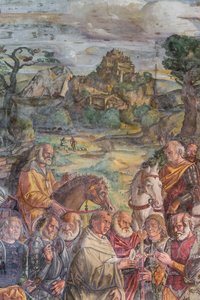 Der heilige Antonius vor dem Tyrannen Ezzelino in Verona (Detail)