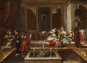 Armenisches Interieur oder Orient-Szene von Giovanni Antonio Guardi