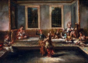 Tanzendes Paar im Harem von Giovanni Antonio Guardi