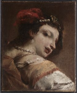 Kopf einer Frau von Giovanni Antonio Guardi