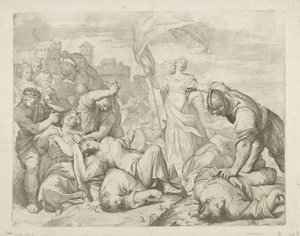 Das Martyrium der heiligen Ursula und ihrer Gefährtinnen von Giovanni Antonio Lorenzini