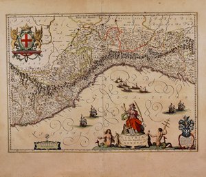 Karte der Region Ligurien, von Giovanni Antonio Magini von Giovanni Antonio Magini