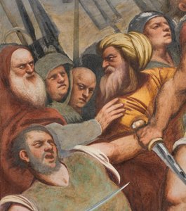 Zentrales Kirchenschiff, Erster südlicher Spann, Christus ans Kreuz genagelt, Il Pordenone