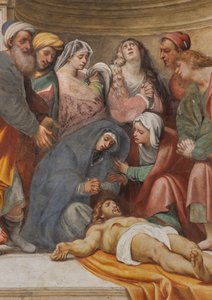 Counterfaccata, IL Pordenone, Kreuzabnahme 1522 (Detail) von Giovanni Antonio Pordenone