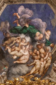Gott als Schöpfer unter Engeln, ca. 1529