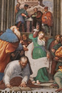 Die Disputation der hl. Katharina mit den Philosophen (Detail)