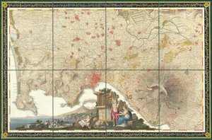 1793 Karte der Umgebung von Neapel von Giovanni Antonio Rizzi Zannoni