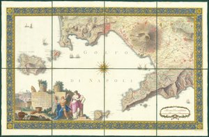 1794 Karte des Golfs von Neapel von Giovanni Antonio Rizzi Zannoni