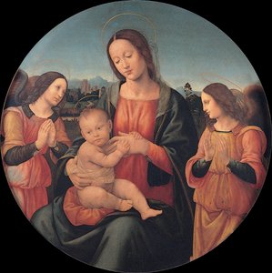 Madonna mit dem Kind und Engeln