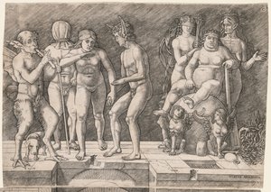 Allegorie des Falls der unwissenden Menschheit: Virtus Combusta von Giovanni Antonio da Brescia