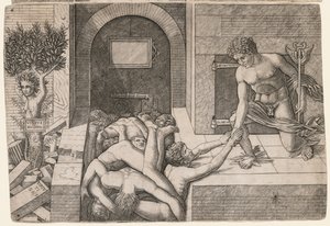 Allegorie der Rettung der Menschheit: Virtus Deserta, ca. 1500-1505 von Giovanni Antonio da Brescia