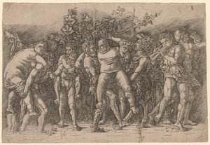 Bacchanal mit Silenus von Giovanni Antonio da Brescia