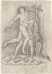 Herkules und Antäus von Giovanni Antonio da Brescia, after Andrea Mantegna