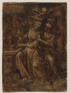 Die Heiligen Cäcilia und Valerianus an der Orgel von Giovanni Baglione
