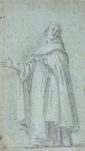 Studie eines stehenden Dominikaners, ca. 1595
