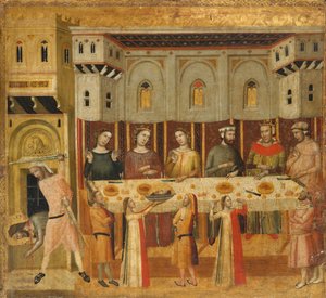 Das Fest des Herodes und die Enthauptung des Täufers, ca. 1330-35