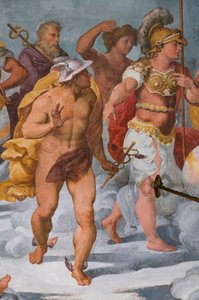 Die Versammlung der Götter (Detail)