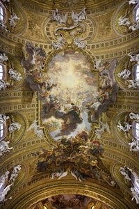 Der Triumph des Namens Jesu (Il Trionfo del nome di Gesu), ein Trompe-l