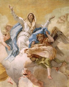 Himmelfahrt, von Giovanni Battista Tiepolo, Fresko (Detail), Oratorium der Reinheit, Udine