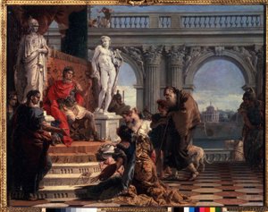 Maecenas übergibt die Künste an Augustus